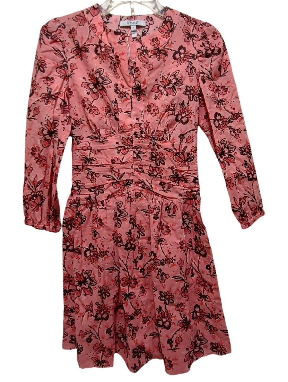 10 Crosby Derek Lam Coral Pink Floral Print Top